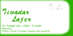 tivadar lajer business card
